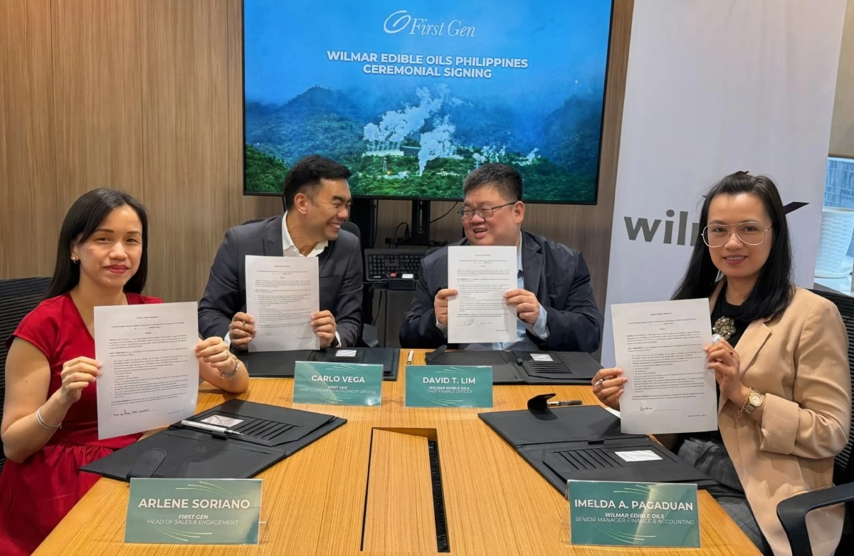 First Gen to supply geothermal power to Wilmar’s Mindanao plant