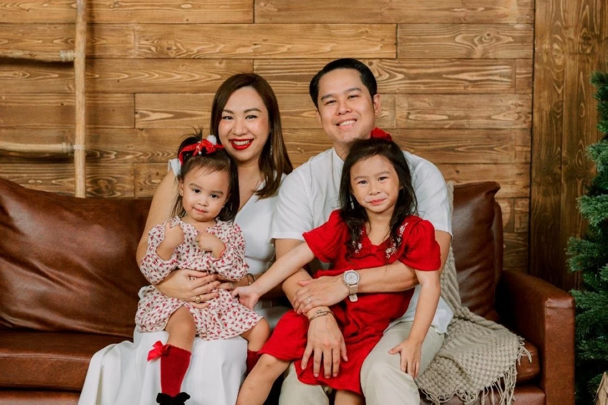 Micah with husband Rommel and daughters Luna, 6, and Astrid, 3