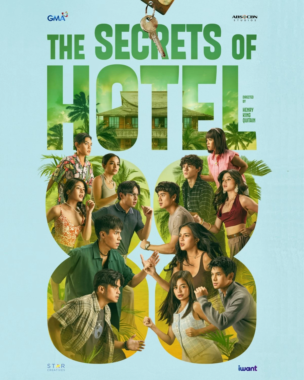 The official series poster of 'The Secrets of Hotel 88' 