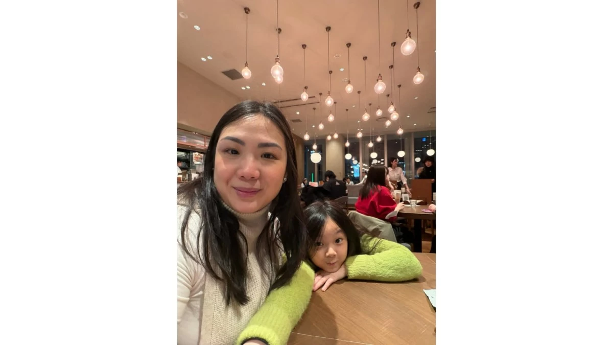 Kato and daughter Georgie, 9