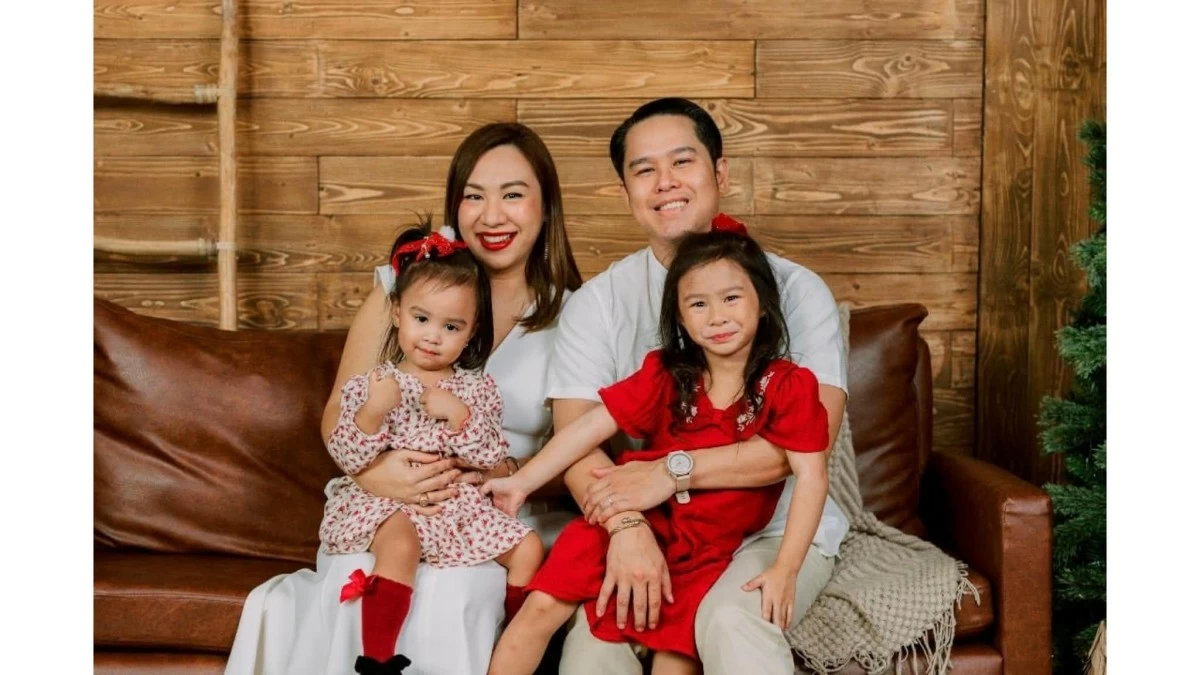 Micah with husband Rommel and daughters Luna, 6, and Astrid, 3