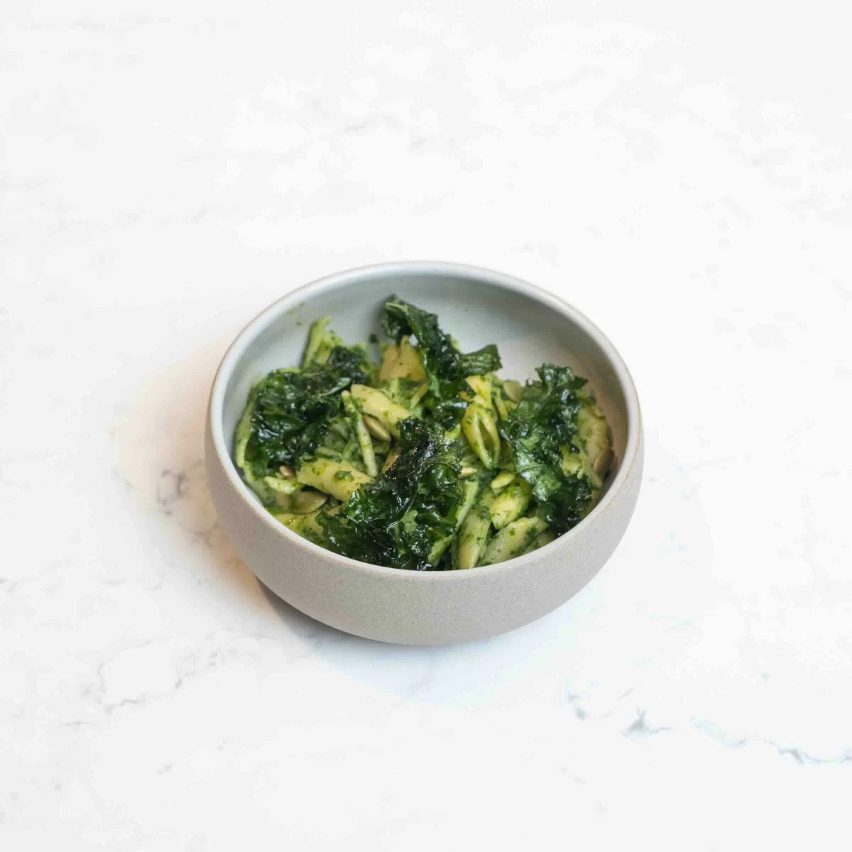 Semolina Penne Squash (pumpkin seed and kale pesto)