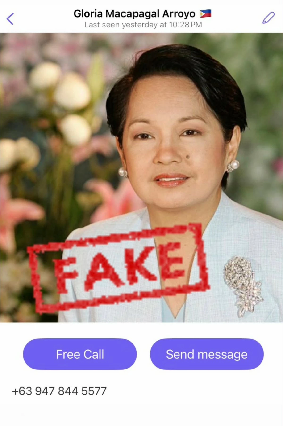 (Screenshot shared by Rep. Macapagal-Arroyo's office)