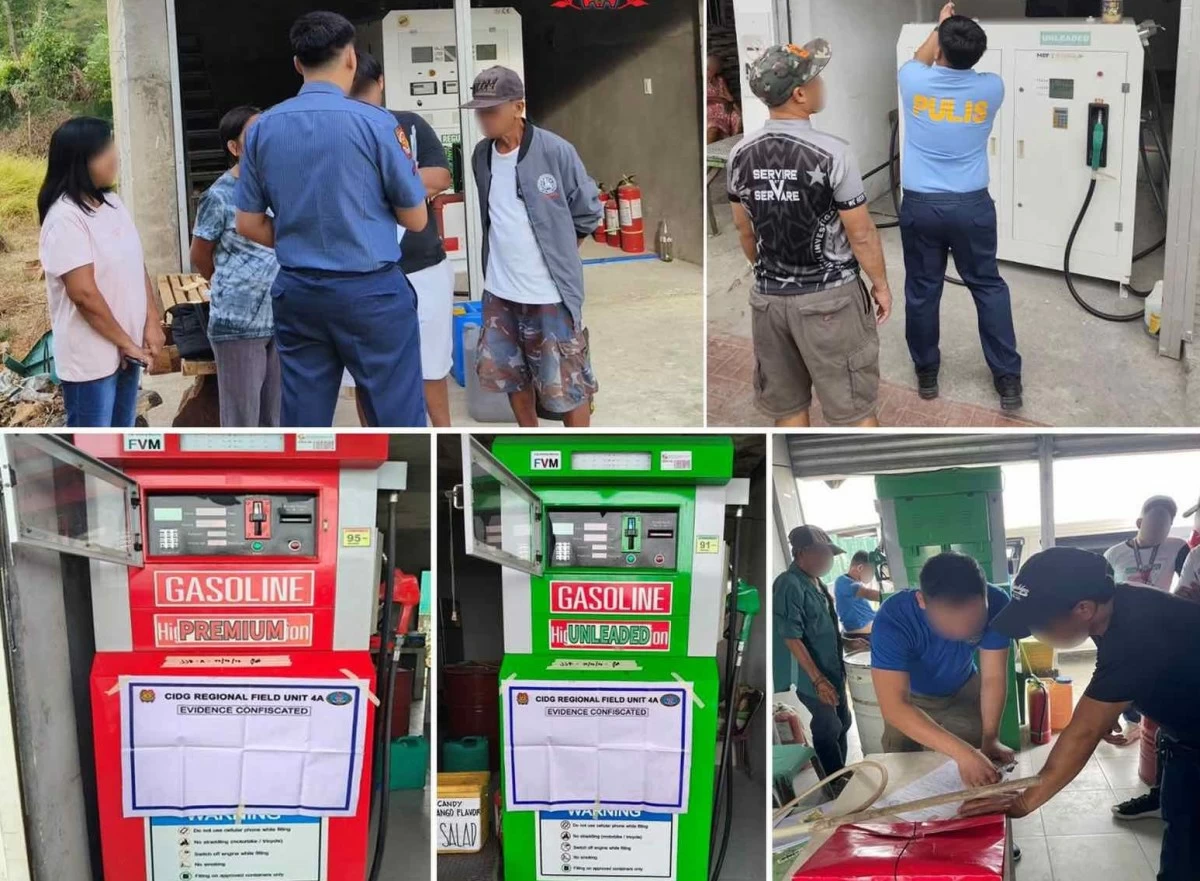 CIDG operatives conducts raids on gasoline stations in Laguna and La Union for alleged illegal trading of LPG. (photo: CIDG) 