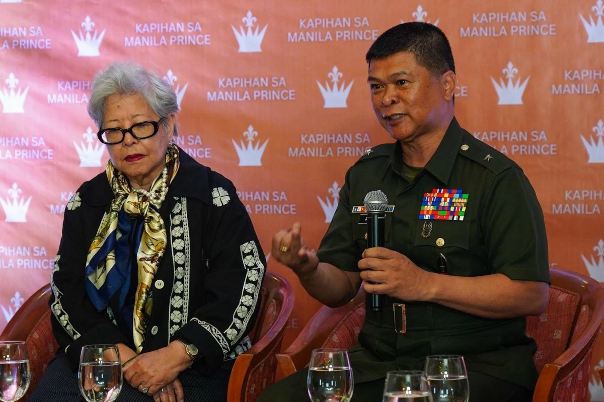 Brig. Gen. Nelson Aluad (right), Commandant of Cadets of the Philippine Military Academy, speaks during a forum on the current state of hazing in the Philippines as Mrs. Gerarda H. Villa, president and founder of Crusade Against Violence, listens intently at the Manila Prince Hotel in Ermita, Manila on February 11, 2026. (John Louie Abrina / MANILA BULLETIN)