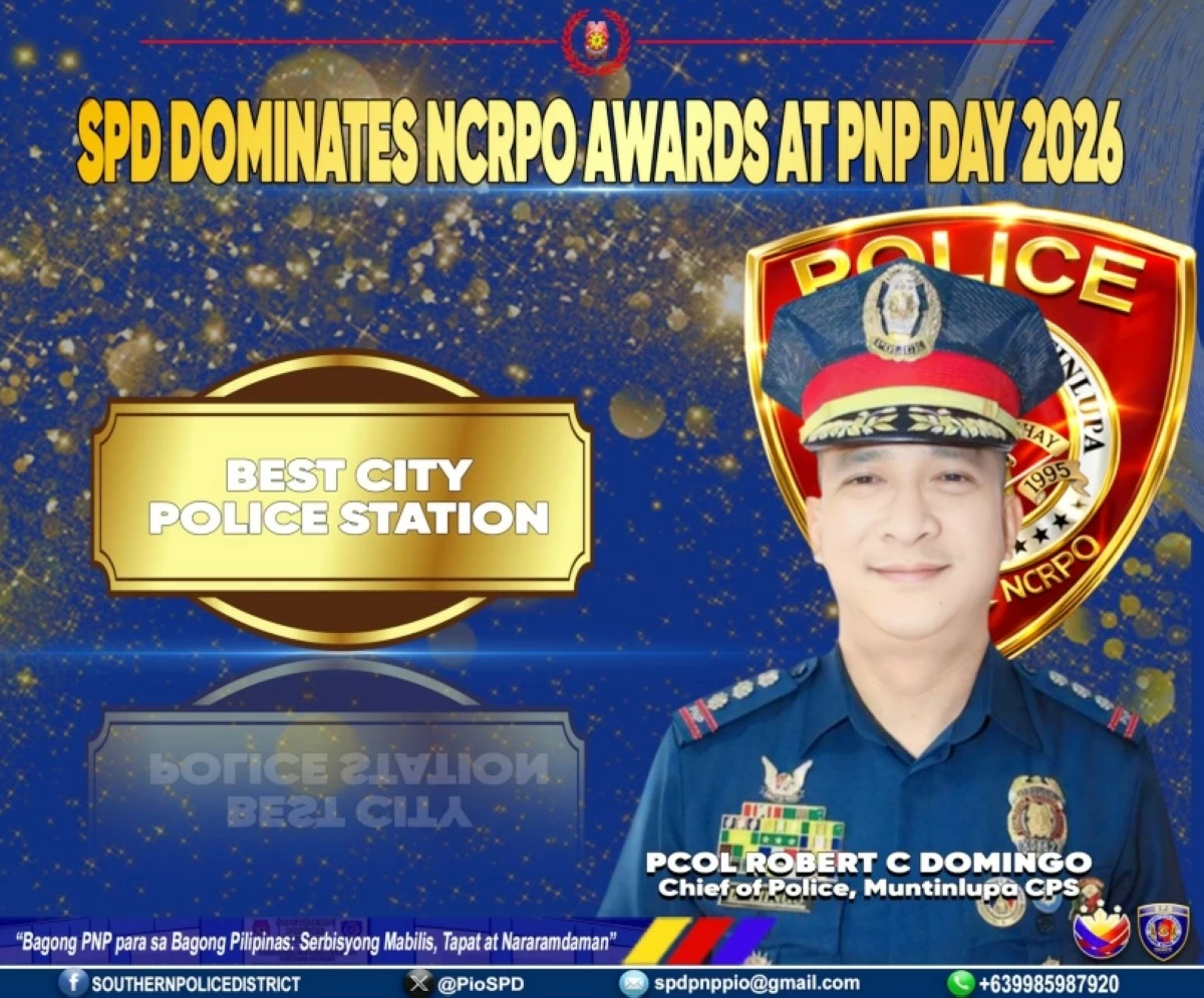 The Muntinlupa City Police Station is Best City Police Station (Photo from SPD) 
