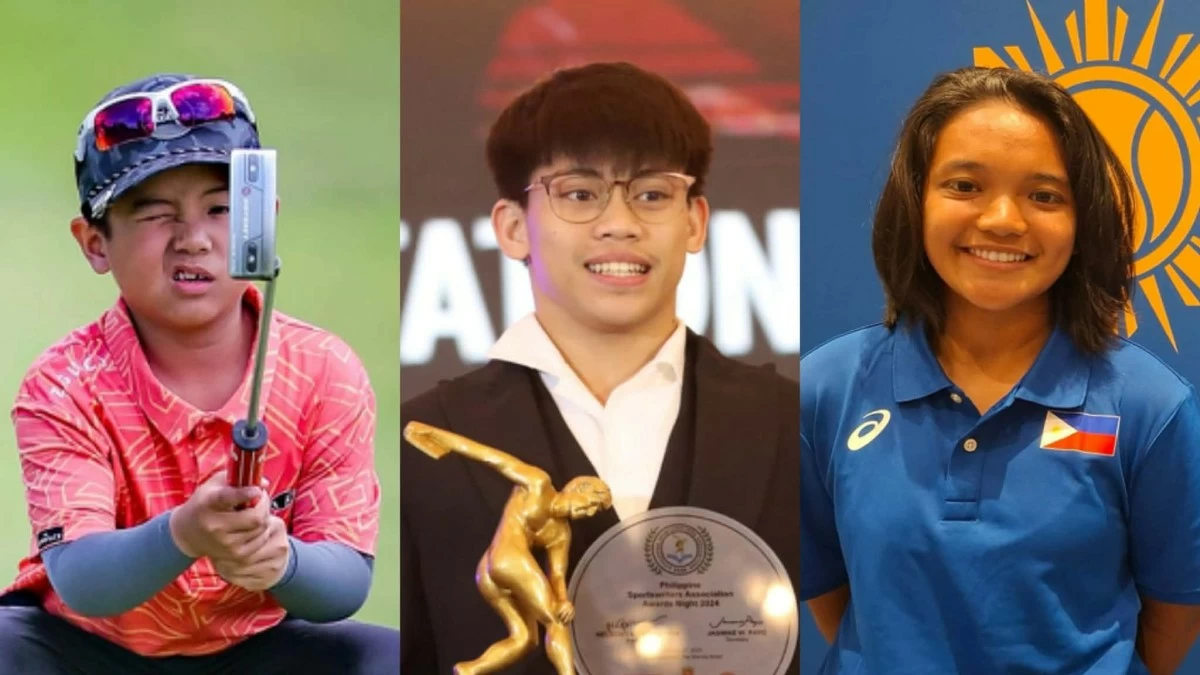 (From left) Zach Guico, Karl Eldrew Yulo, and Tenny Madis