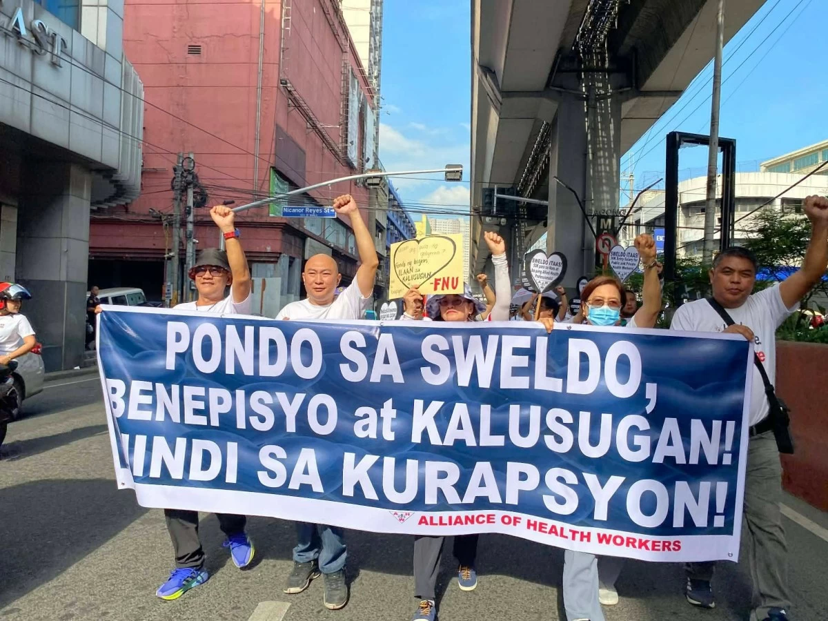Health workers rally in Mendiola, decry ‘heartless’ neglect of sector