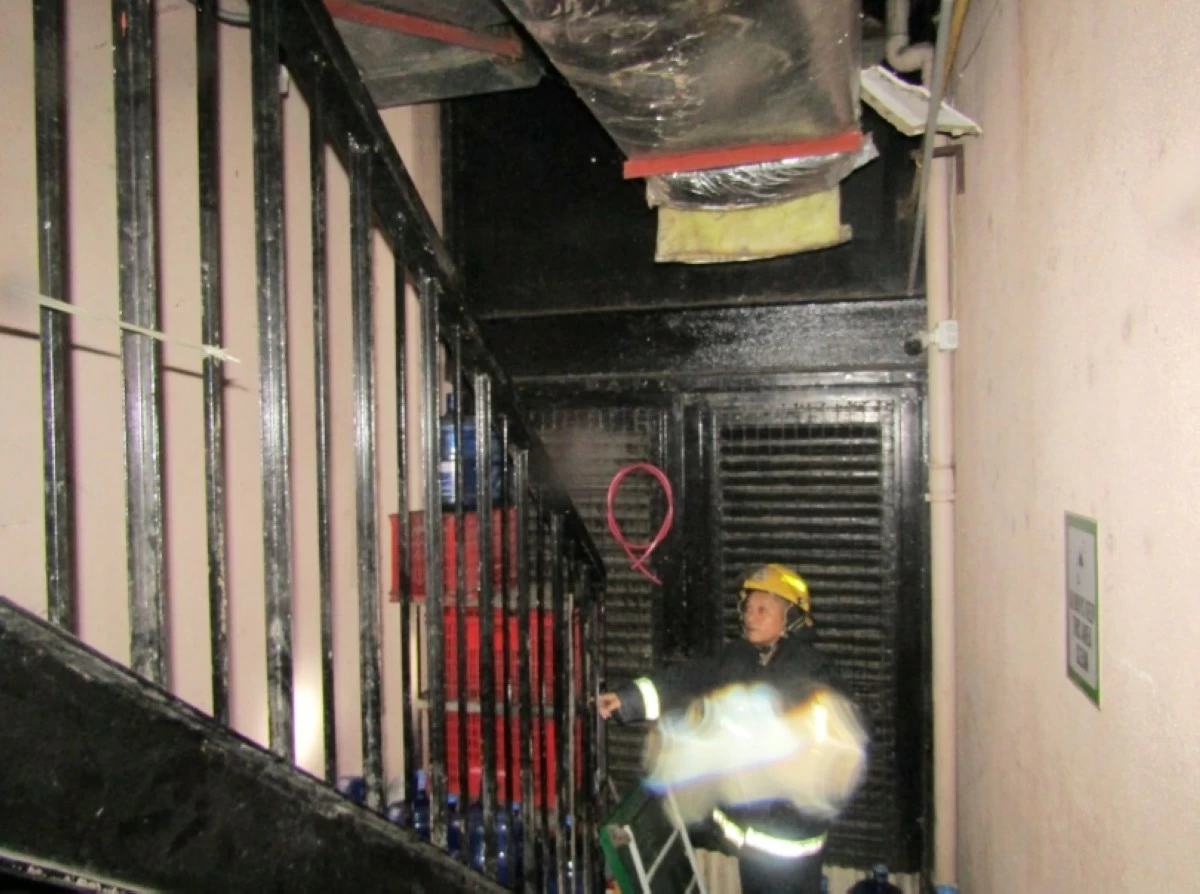 The fire at the Royal Indian Curry House in Filinvest Alabang, Muntinlupa, on Feb. 16 (Photo from the Muntinlupa City Fire Station) 