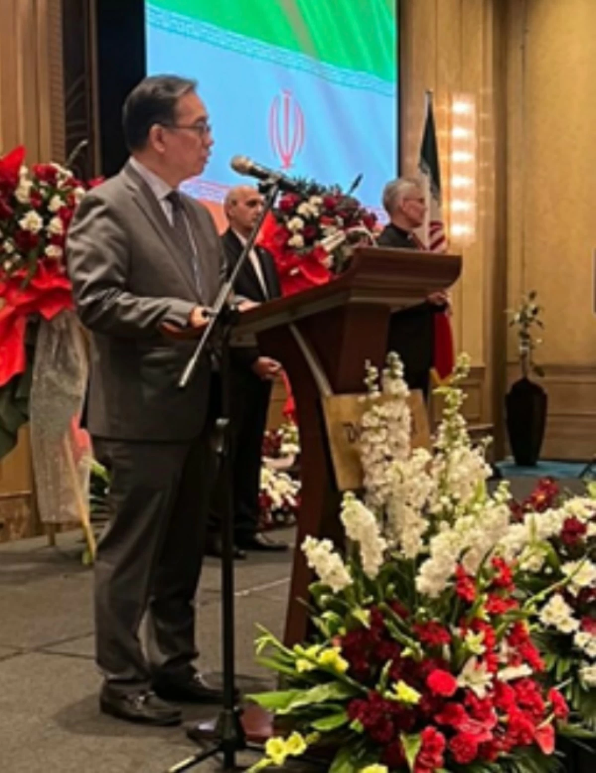 DFA Undersecretary Leo Herrera-Lim delivers his message
