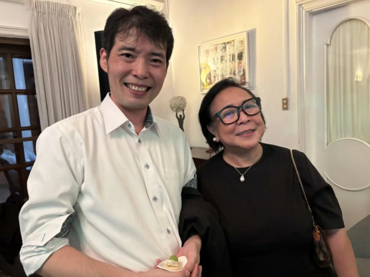 Japan Embassy First Secretary Shigehiro Matsuda with Manila Bulletin’s Fil Sionil

