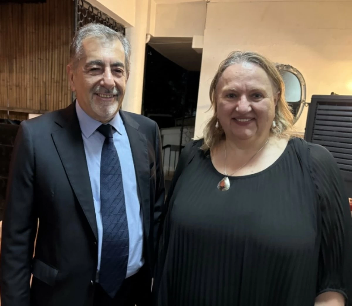 Ambassador Ioannis Pediotis of Greece embassy and Austrian Embassy Head of Mission Margit Loidolt
