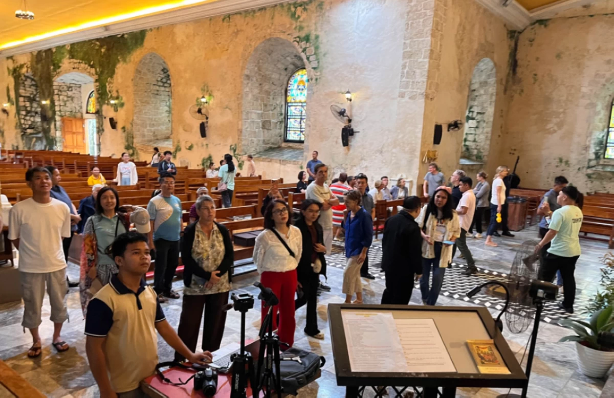 Visitors marveled at the beautiful craftsmanship and design of the historic church

