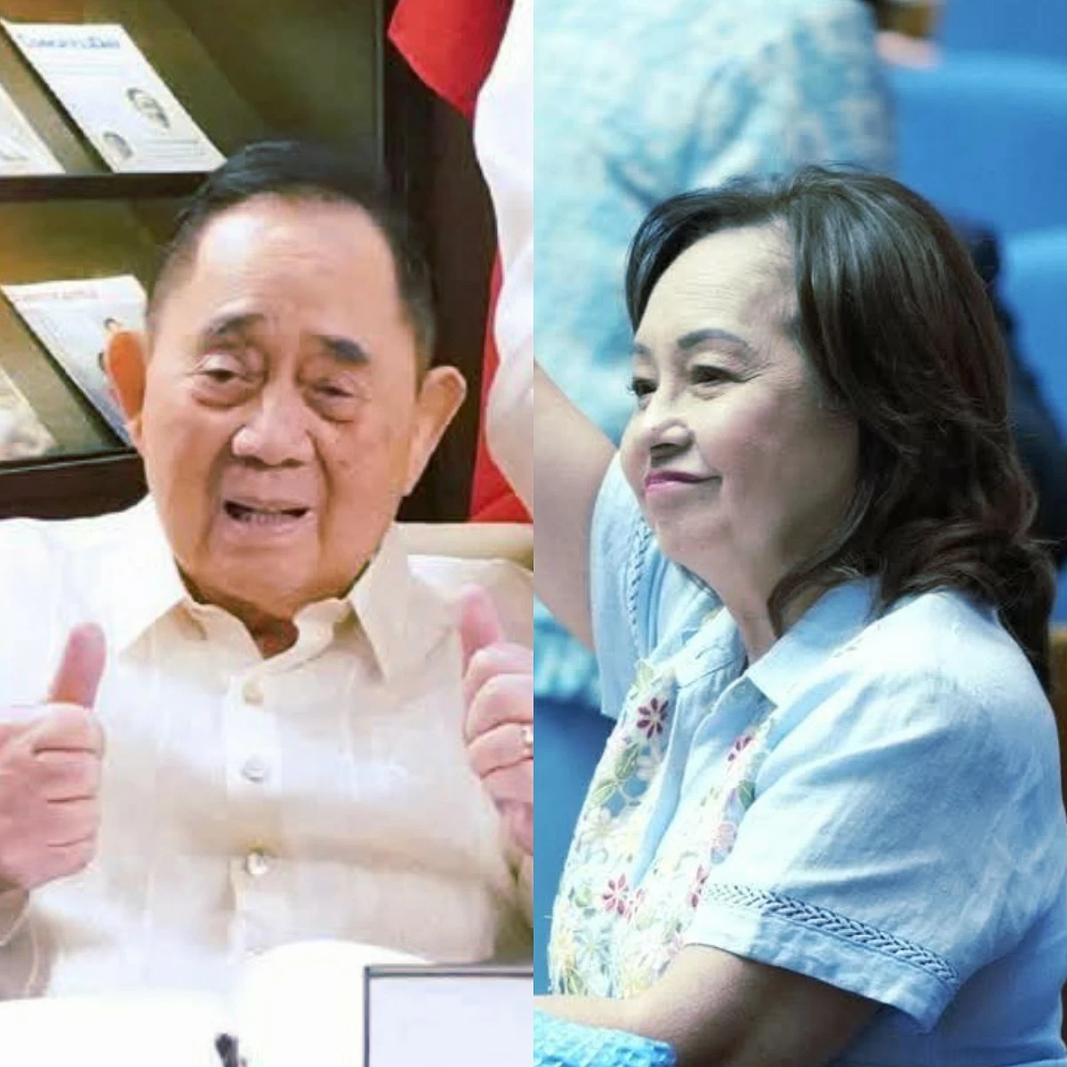 Former Speaker Jose de Venecia Jr. (left), Pampanga 2nd district Rep. Gloria Macapagal-Arroyo (Contributed photo, Facebook)