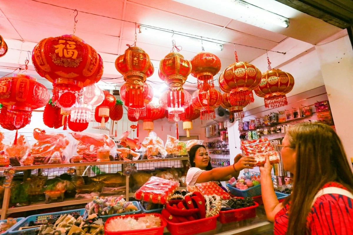 A shop displays a variety of lucky charms and other ornaments on Tuesday, February 10, as the Chinese community in Davao City prepares for the Chinese New Year celebration next week. (Keith Bacongco)