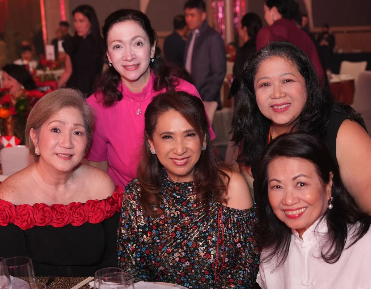(Seated, from left) Jo Ann Camacho, Ria Domingo, Debbie Cuyegken, (standing) Angelica Gana, and Anya Katigbak-Cajucom
