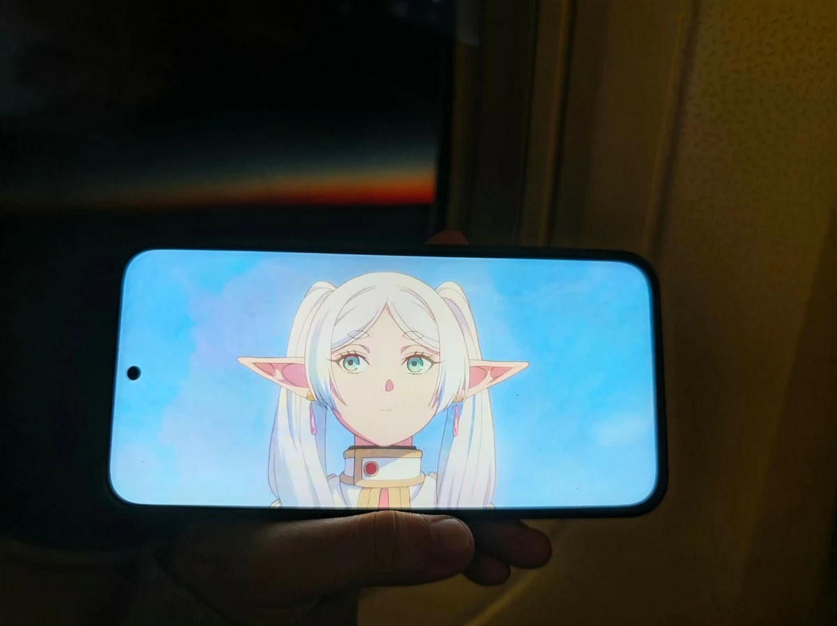 In-flight watching with the POCO M8 Pro 5G.