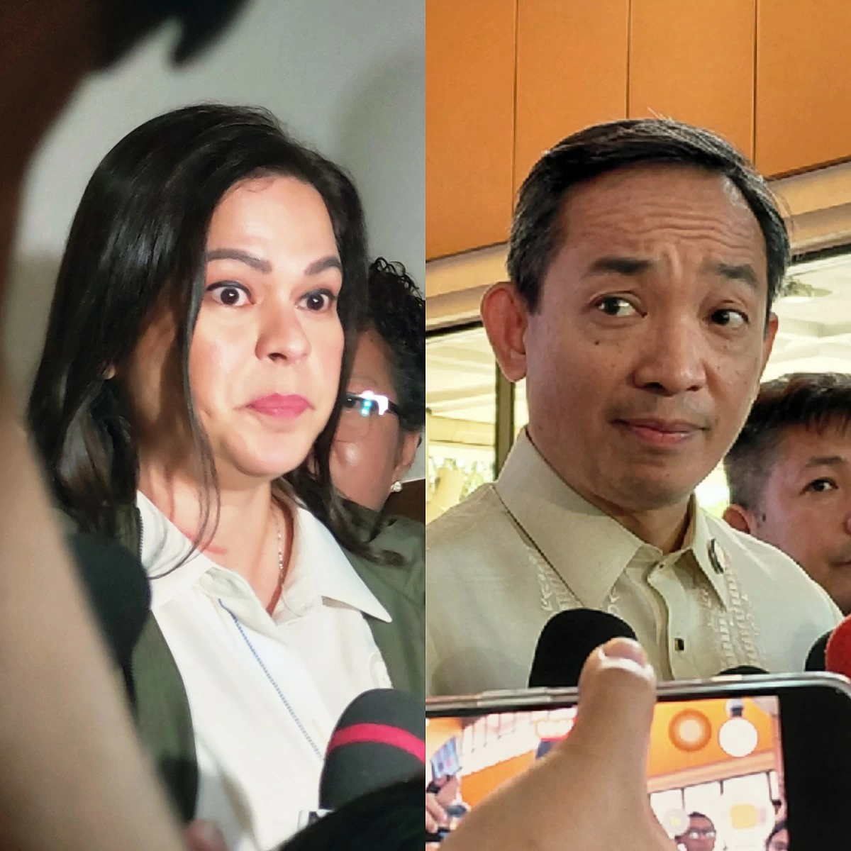 Vice President Sara Duterte (left), ACT Teachers Party-list Rep. Antonio Tinio (Ellson Quismorio/ MANILA BULLETIN)