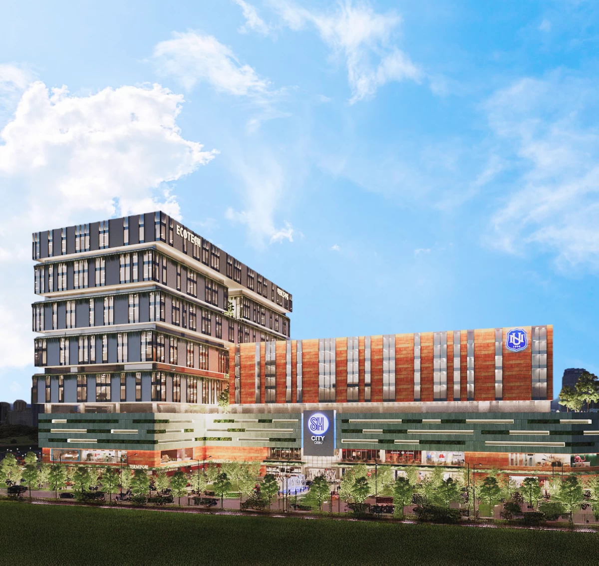 SM City Cebu Towers is located within the newly-redeveloped SM City Cebu North Wing complex in the North Reclamation Area, and beside the University (NU) campus.