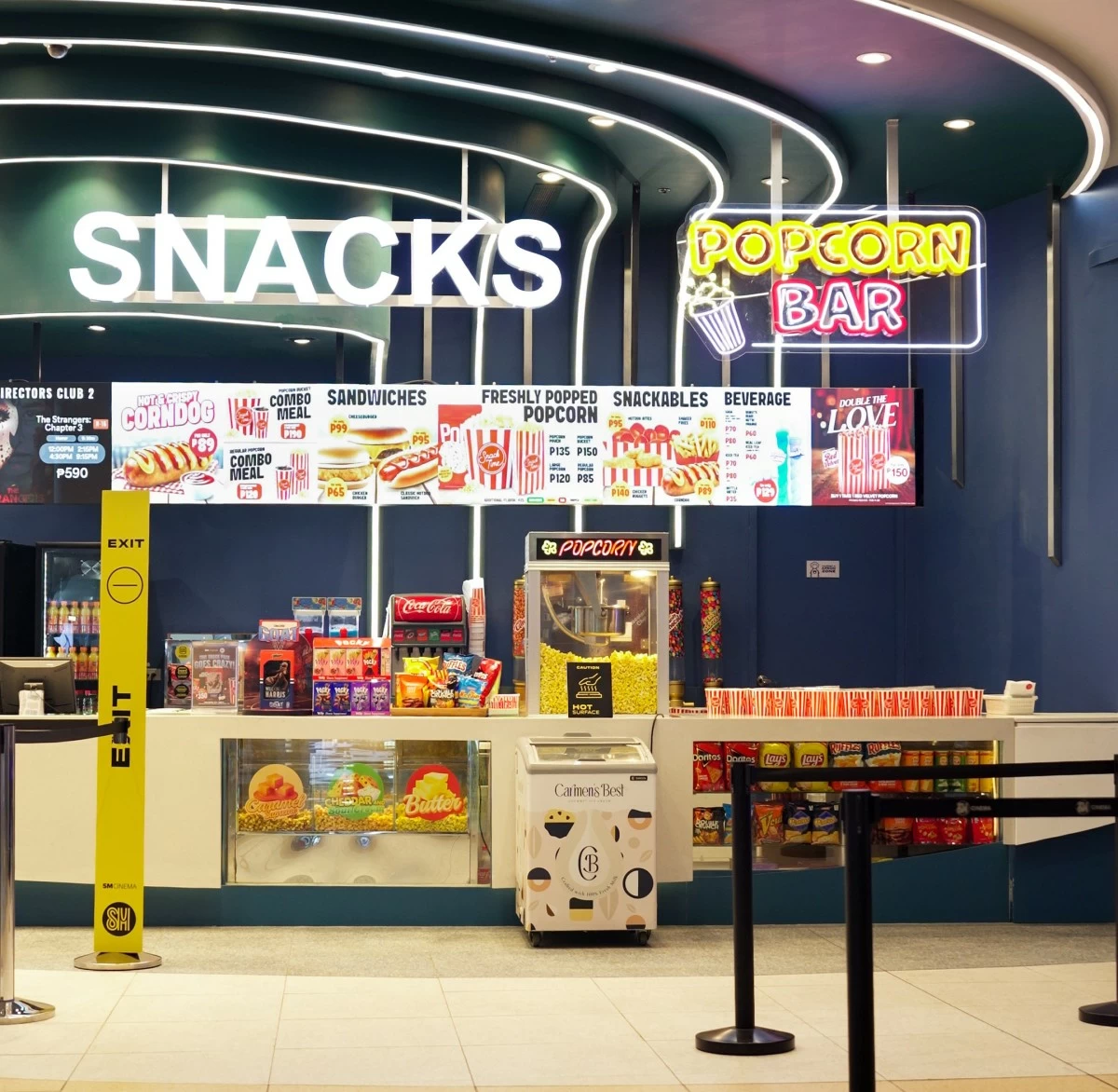 SM City San Lazaro moviegoers can check out the upgraded Snack Time counter featuring a Popcorn Bar.