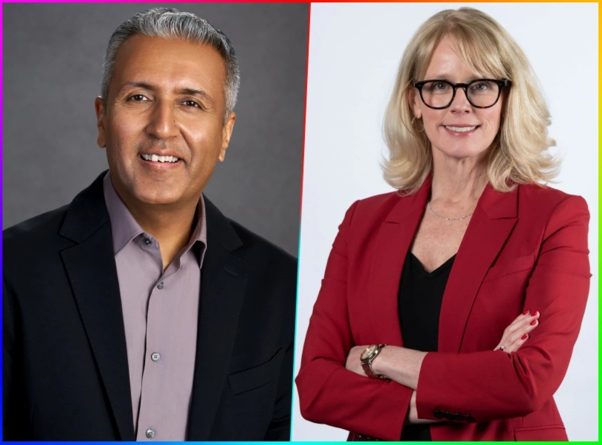 Prime Video execs Gaurav Gandhi (left), vice president for APAC (Asia-Pacific) and ANZ (Australia and New Zealand), and Kelly Day, vice president of Prime Video & Amazon MGM Studios International (Prime Video) 