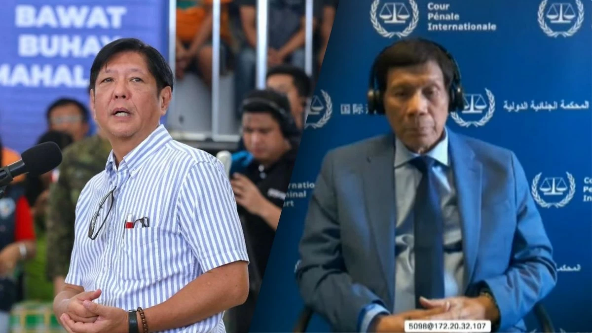 President Ferdinand 'Bongbong' Marcos Jr. and former president Rodrigo Duterte (PCO/ICC)