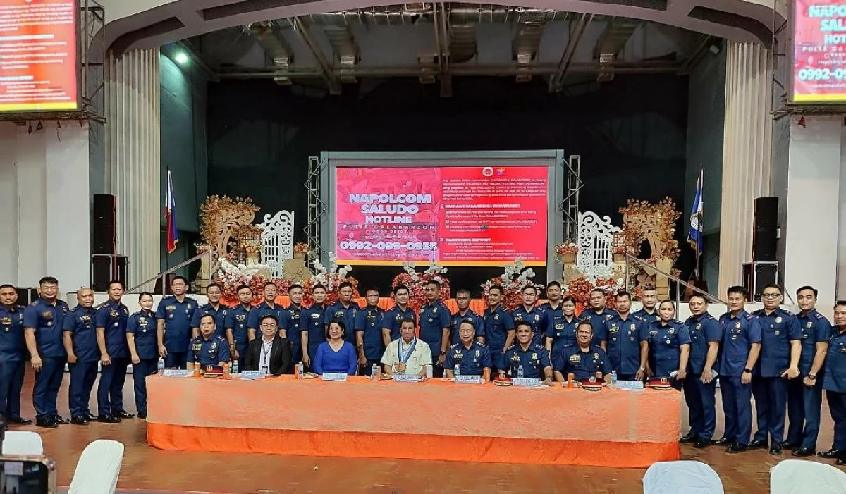 THE Napolcom Saludo hotline is launched on Feb. 19 at the Quezon Convention Center in Lucena City. (Photo via Danny Estacio)