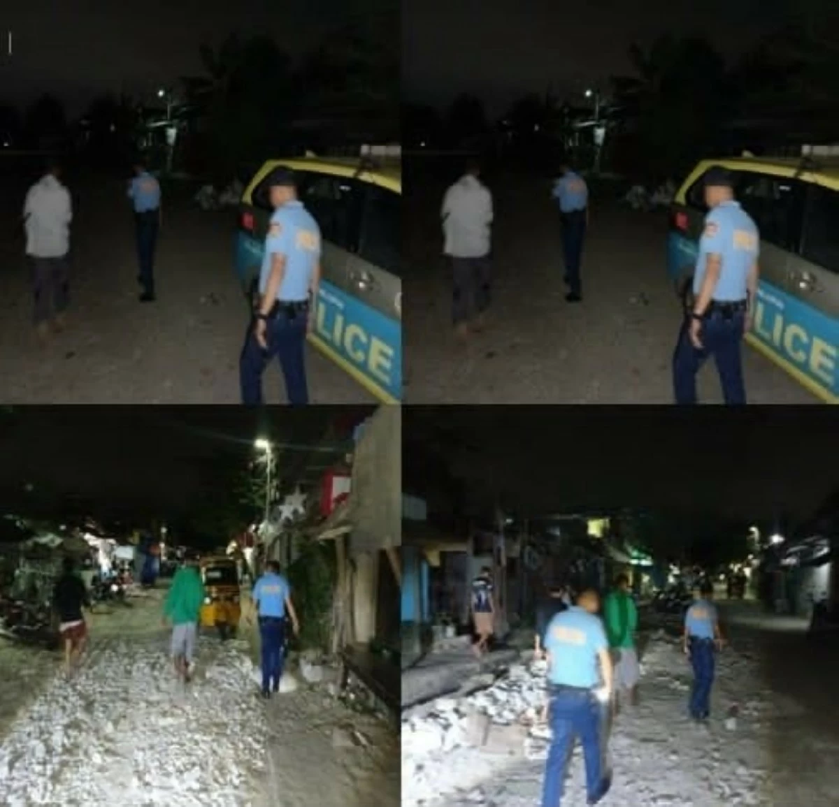 The Muntinlupa police in the area (Photos from Muntinlupa police) 
