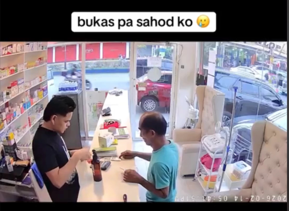 A driver pawned his license to buy his wife’s medicine at a drug store in Imus City on Valentine’s Day (Screenshot from Jim Soriano's Facebook reel/MANILA BULLETIN)