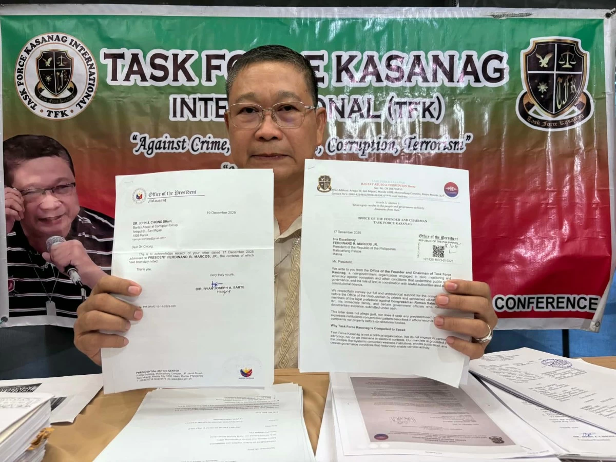 John Chiong, TSK founder, provided updates on complaints and legal actions it has filed since 2022 concerning alleged irregularities in selected DPWH projects.