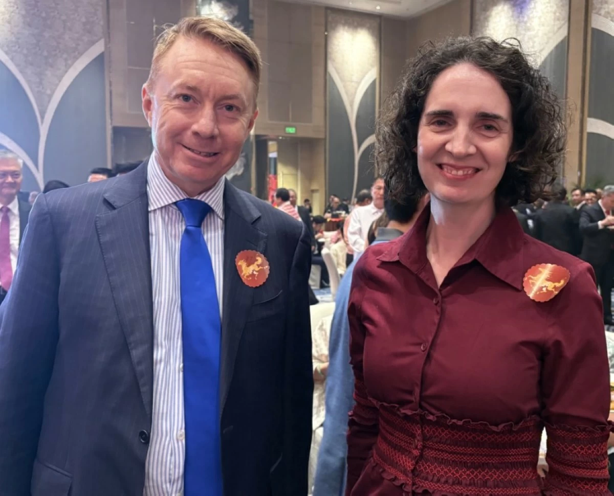 Ambassador Marc Innes-Brown of the Embassy of Australia with Ambassador Catherine McIntosh of the Embassy of New Zealand  