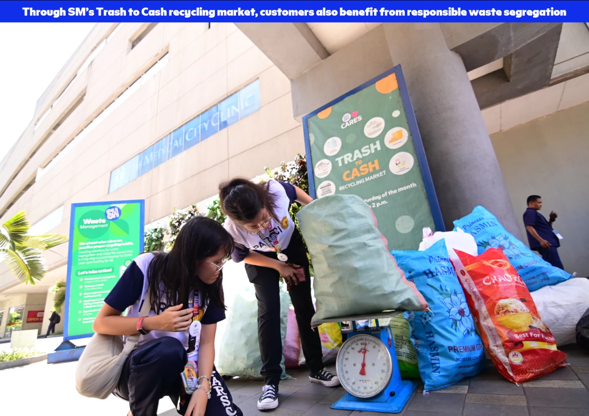 Through SM's Trash to Cash recycling market, customers also benefit from responsible waste segregation