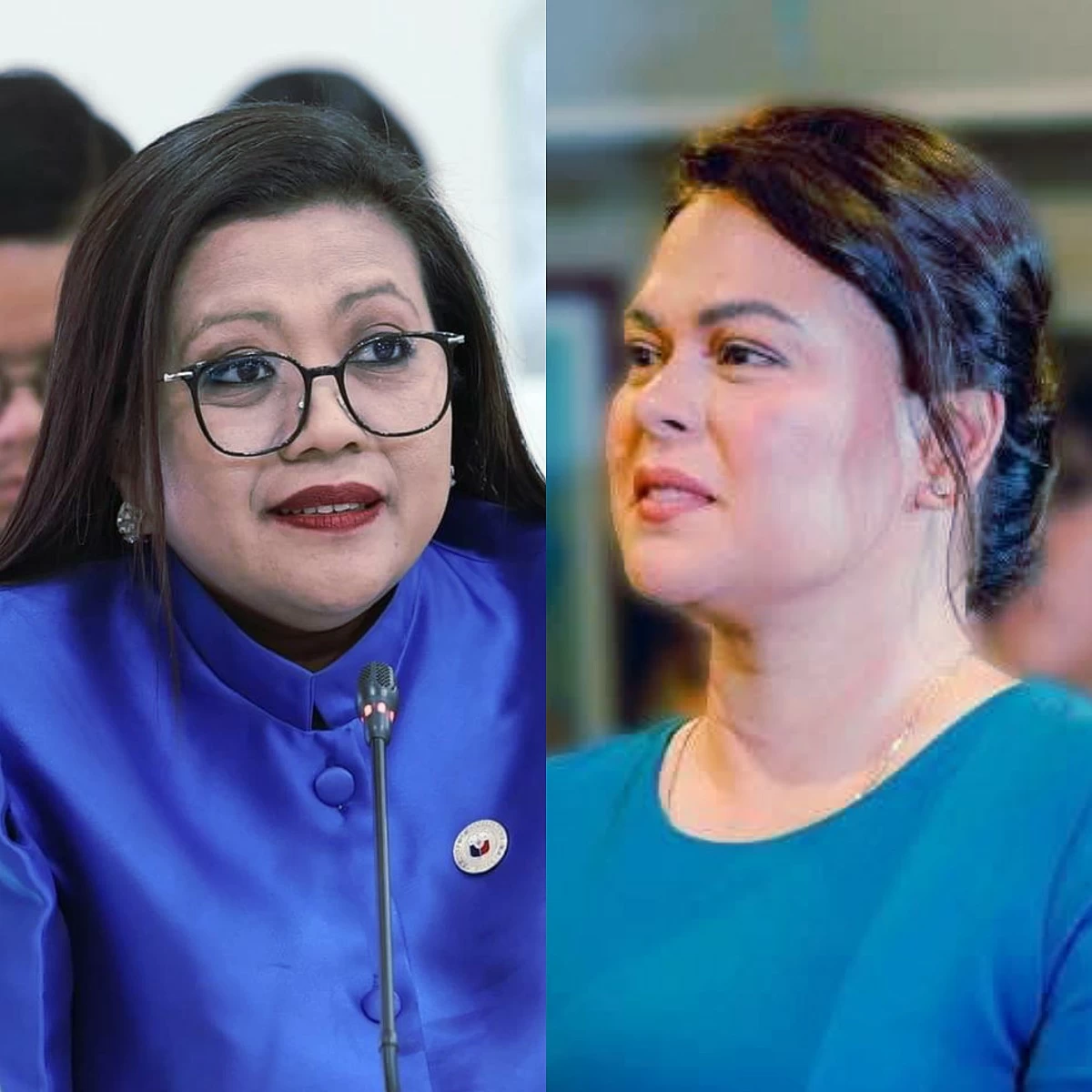 Batangas 2nd district Rep. Gerville "Jinky Bitrics" Luistro (left), Vice President Sara Duterte (Facebook)