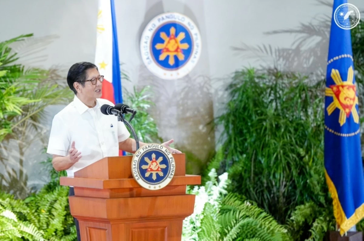 President Ferdinand Marcos Jr. at the launch of his“Sa Bagong Pilipinas, Bawat Bayan Makikinabang” initiative in Malacañang Palace on Feb. 23 (Photo from the Presidential Communications Office) 
