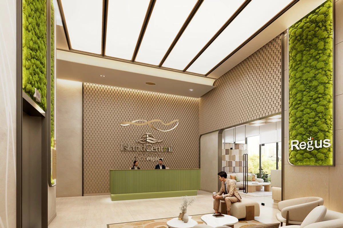 Coworking spaces at Regus Island Central Mactan in Lapu Lapu City, Cebu (Artist's perspective)