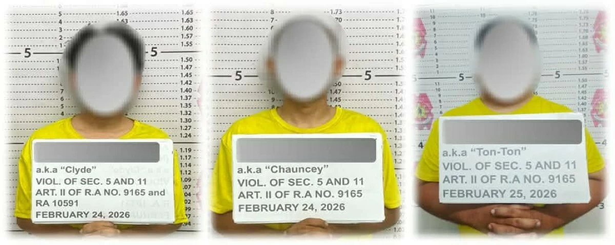 Three men arrested for P4.08 million worth of illegal drugs in Pasig City. (Photos from Pasig CPS)