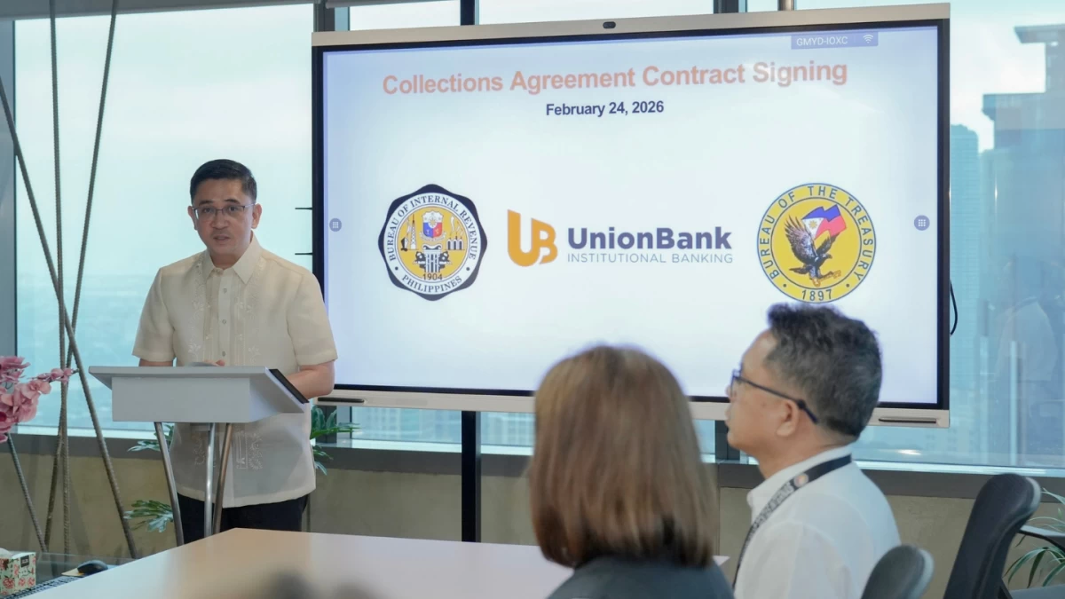 Officials from the Bureau of Internal Revenue (BIR), Bureau of the Treasury, and UnionBank formalize a digital partnership on Tuesday, Feb 24, to expand web- and mobile-based tax payment channels. The move aims to improve service excellence and accelerate remittances to the national treasury via the UPay system.