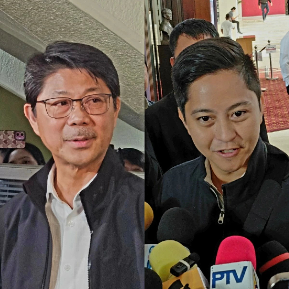 House Speaker Faustino "Bojie" Dy III (left), Majority Leader Sandro Marcos (Ellson Quismorio/ MANILA BULLETIN)
