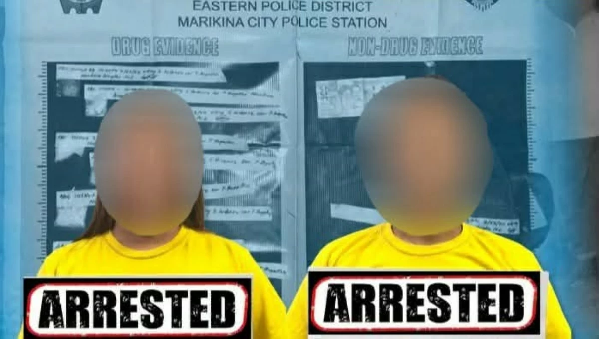 The Marikina City Police Station arrests two suspects and confiscates around P510,000 worth of alleged shabu. (Photo from Marikina CPS)