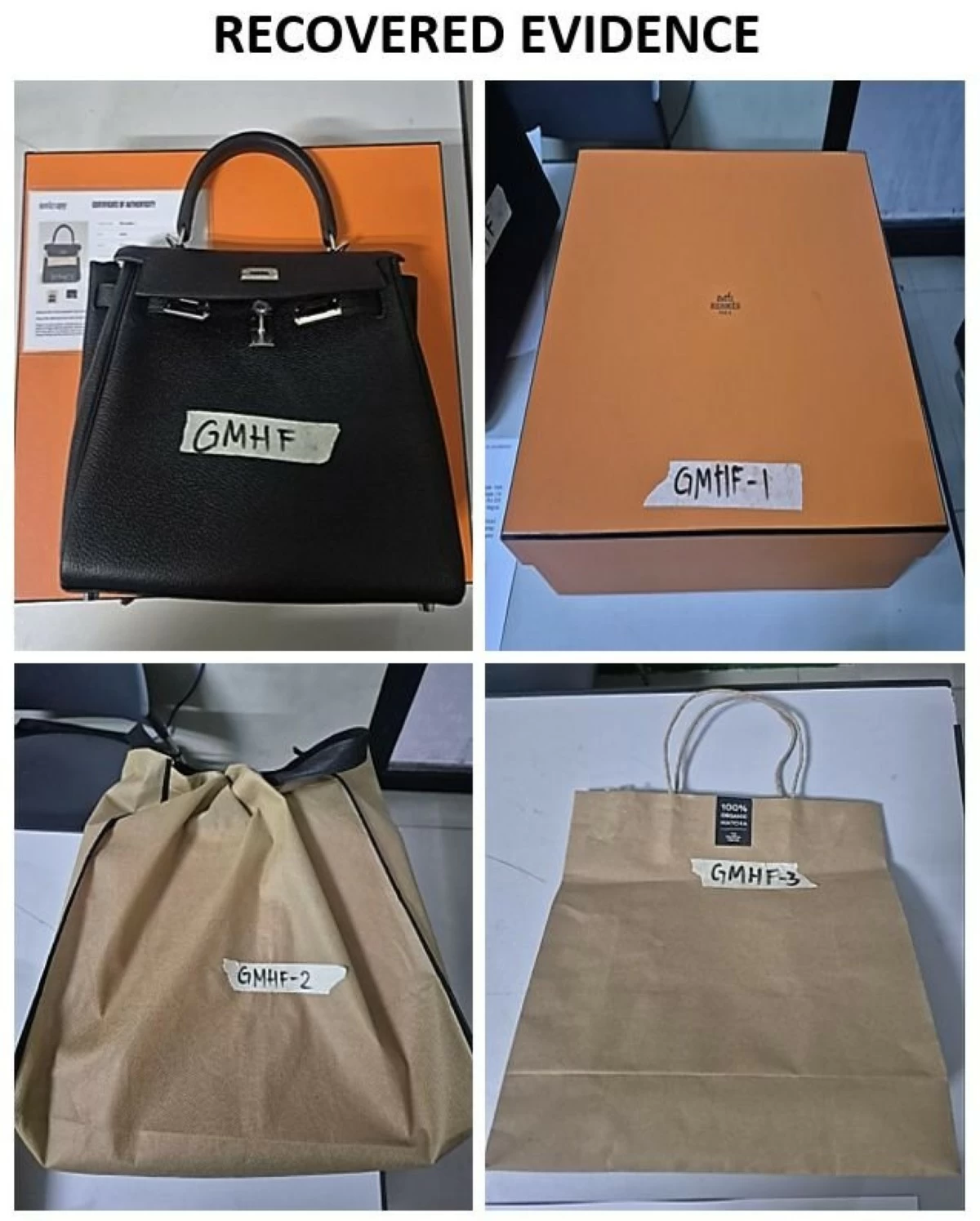 One of the recovered counterfeit bags from the suspects (Photo from SPD)