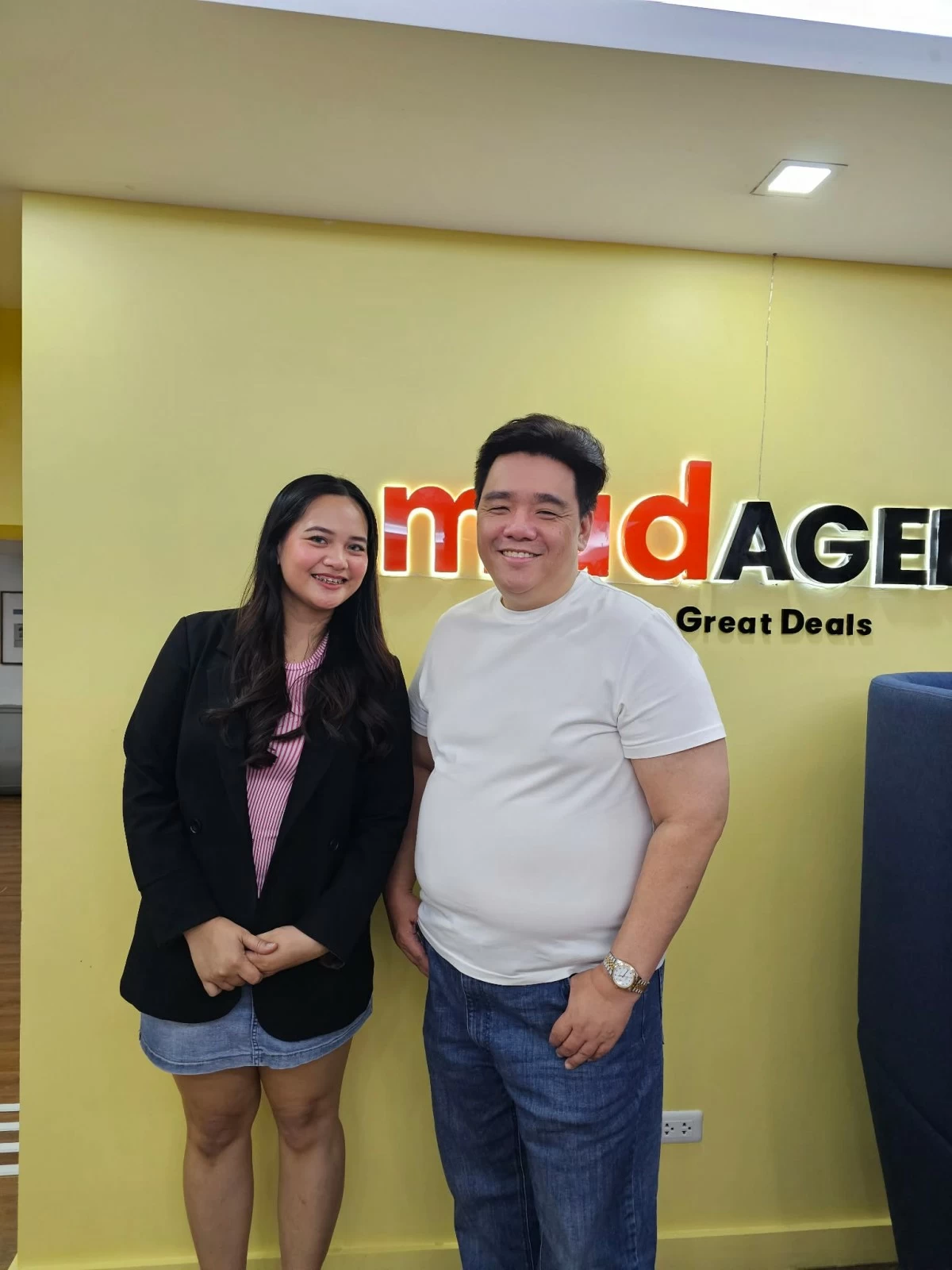 Steve Sy with the live model for their AI Avatar. 