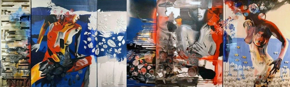 'COEXISTENCE' acrylic mixed media, 2000-2010