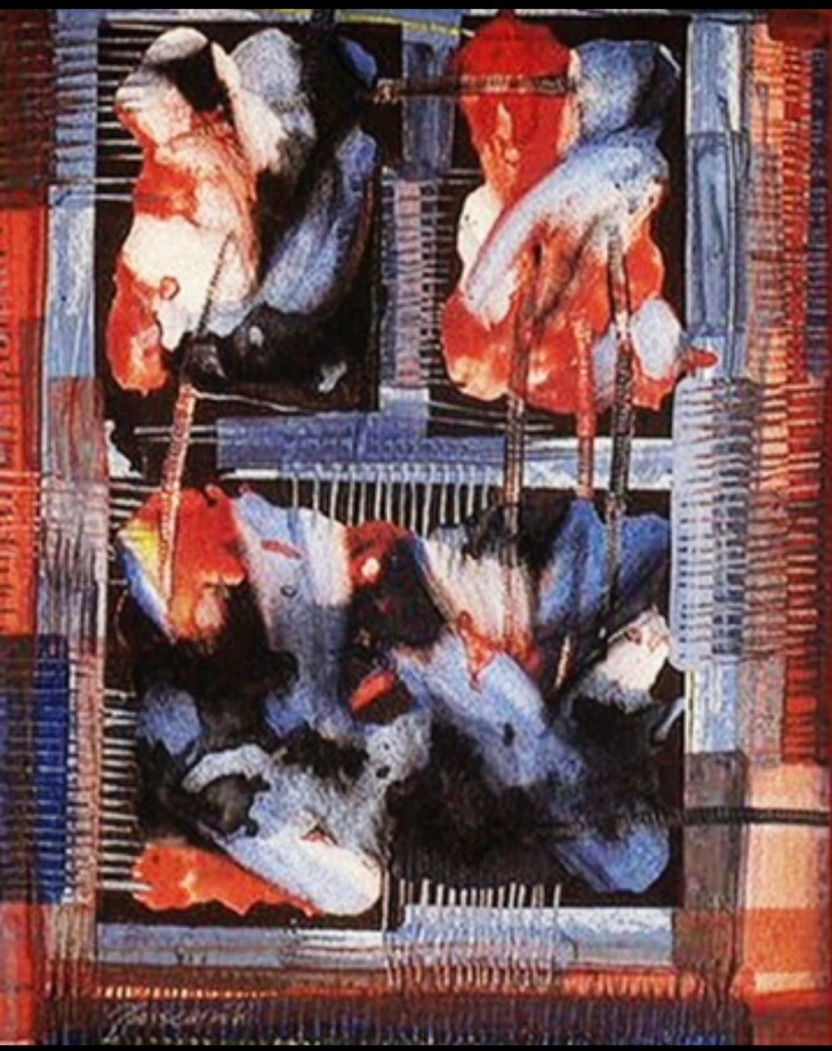 'HABITATION' acrylic on board, 1987