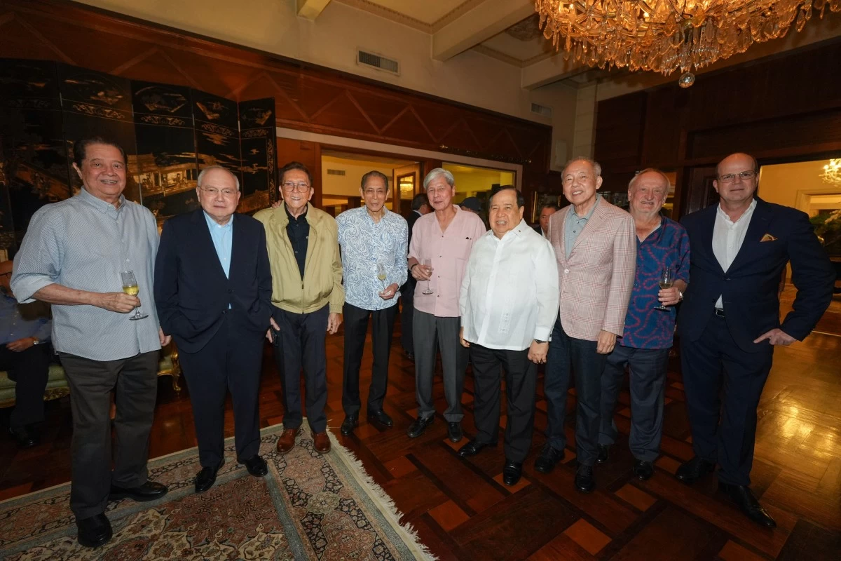 Amb. Lanie Bernardo, Amb. Babe Romualdez, Titoy Pardo, Jorge Araneta, Greggy Araneta, Dick Gordon, Robert Coyiuto Jr., and Bernd Schnieder