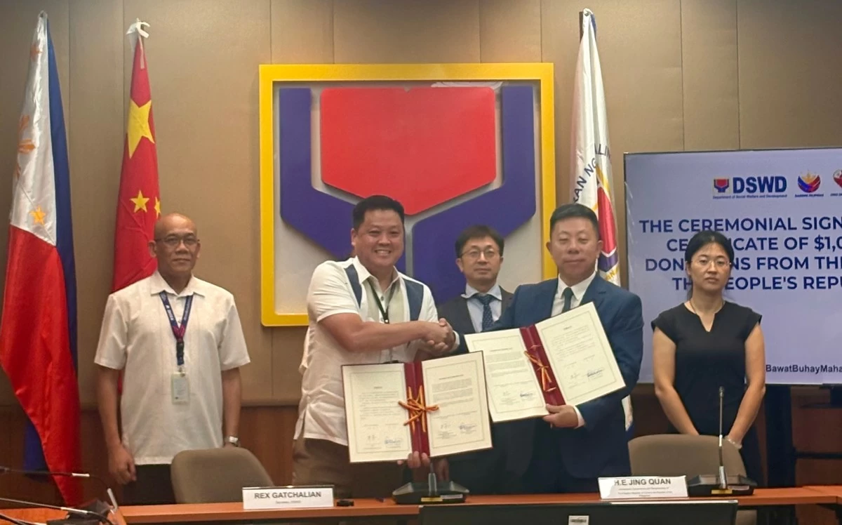 China donates $1 million cash assistance to PH typhoon victims