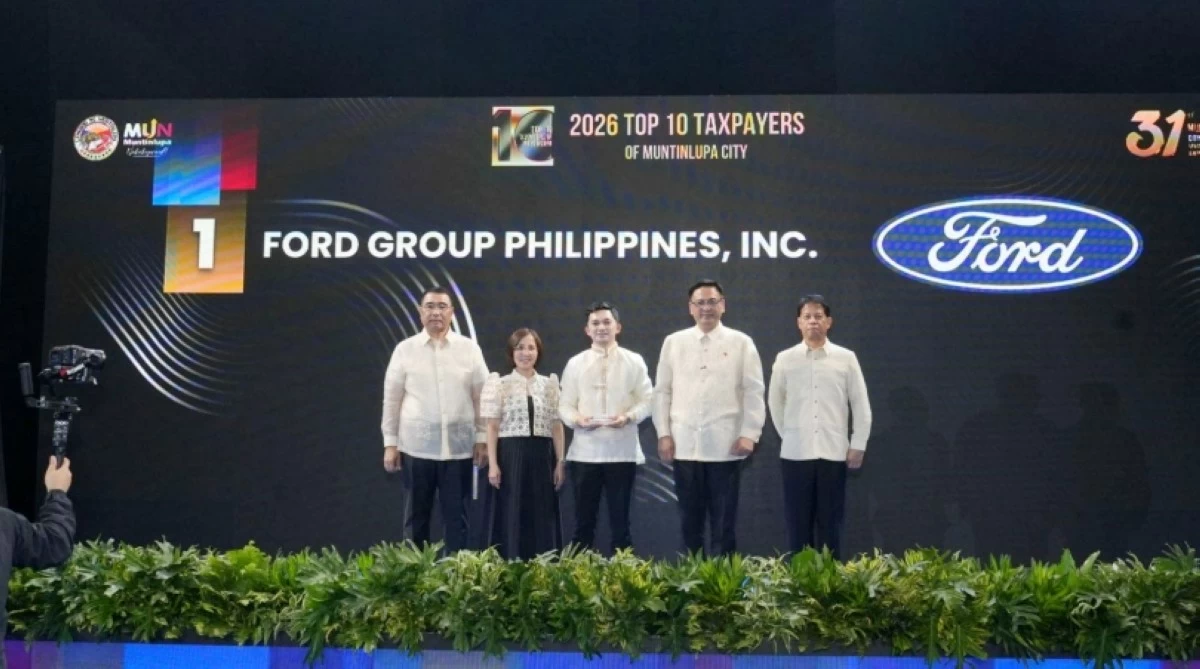 Muntinlupa Mayor Ruffy Biazon, City Administrator Allan Cachuela and Gary Llamas with the representatives of Ford Group Philippines on March 2 (Photo from Muntinlupa PIO)
