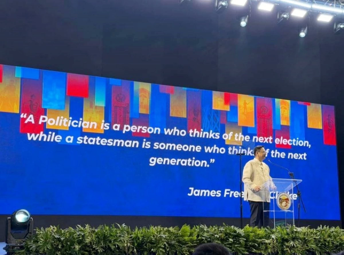 Muntinlupa Mayor Ruffy Biazon delivering his State of the City Address on March 2 (Photo from Muntinlupa PIO) 