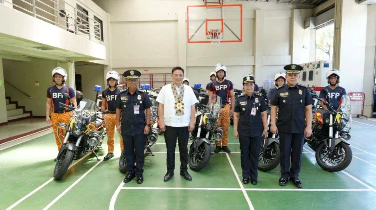 Motorcycles for the Bureau of Fire Protection-Muntinlupa. (Photo from Muntinlupa PIO)