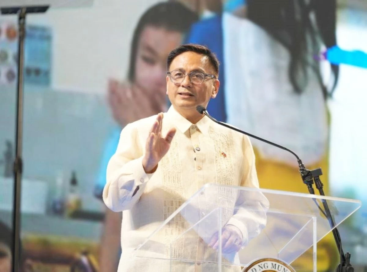 Muntinlupa Mayor Ruffy Biazon delivering his State of the City Address on March 2 (Photo from Muntinlupa PIO) 