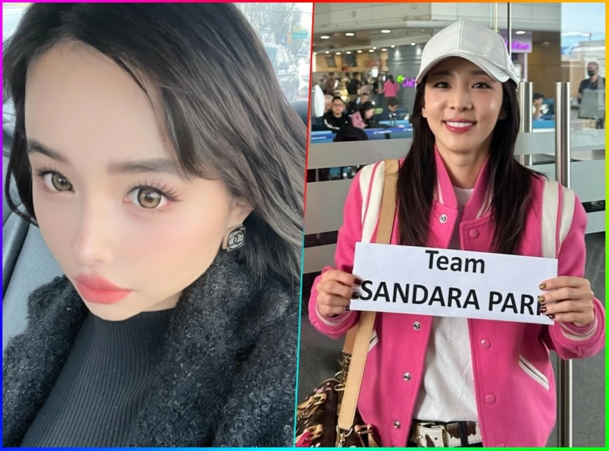 2NE1's Park Bom (left) and Sandara Park (Instagram) 